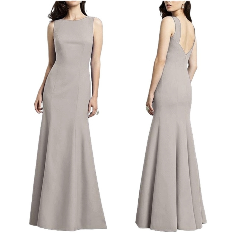 NWT | Dessy Collection Low-Back Bateau-Neck Full Length Gown 2936